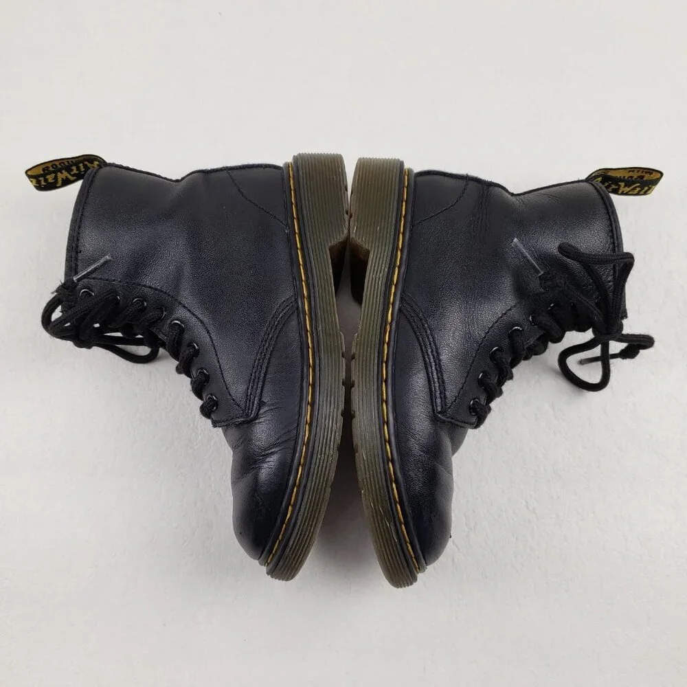 Dr Martens 1460 Softy T Boot Kids 12 Black Leather Side Zip Combat Grunge Junior